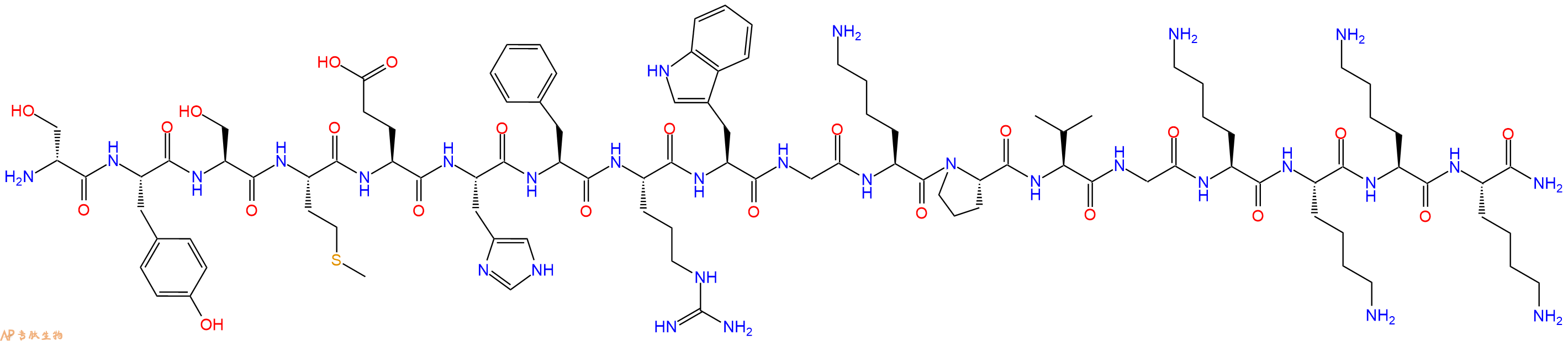 專肽生物產(chǎn)品可達(dá)克肽、 絲賴促皮質(zhì)18肽