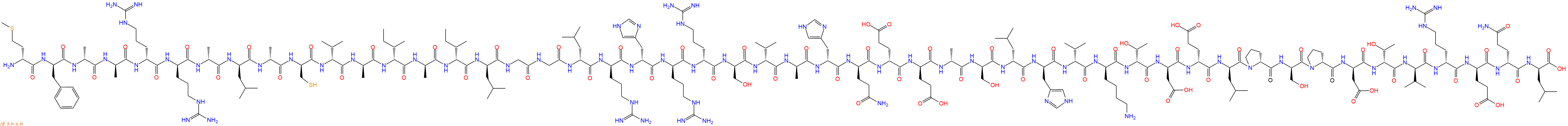 專肽生物產(chǎn)品H2N-DMet-DPhe-DAla-DAla-DArg-DArg-DAla-DLeu-DAla-DCys-DVal-DAla-DIle-DAla-DIle-DLeu-Gly-Gly-DLeu-DArg-DHis-DArg-DArg-DSer-DVal-DAla-DHis-DGln-DGlu-DGlu-DAla-DSer-DLeu-DHis-DVal-DLys-DThr-DAsp-DGlu-DLeu-DPro-DSer-DPro-DAsp-DThr-DVal-DArg-DGlu-DGln-DLeu-COOH