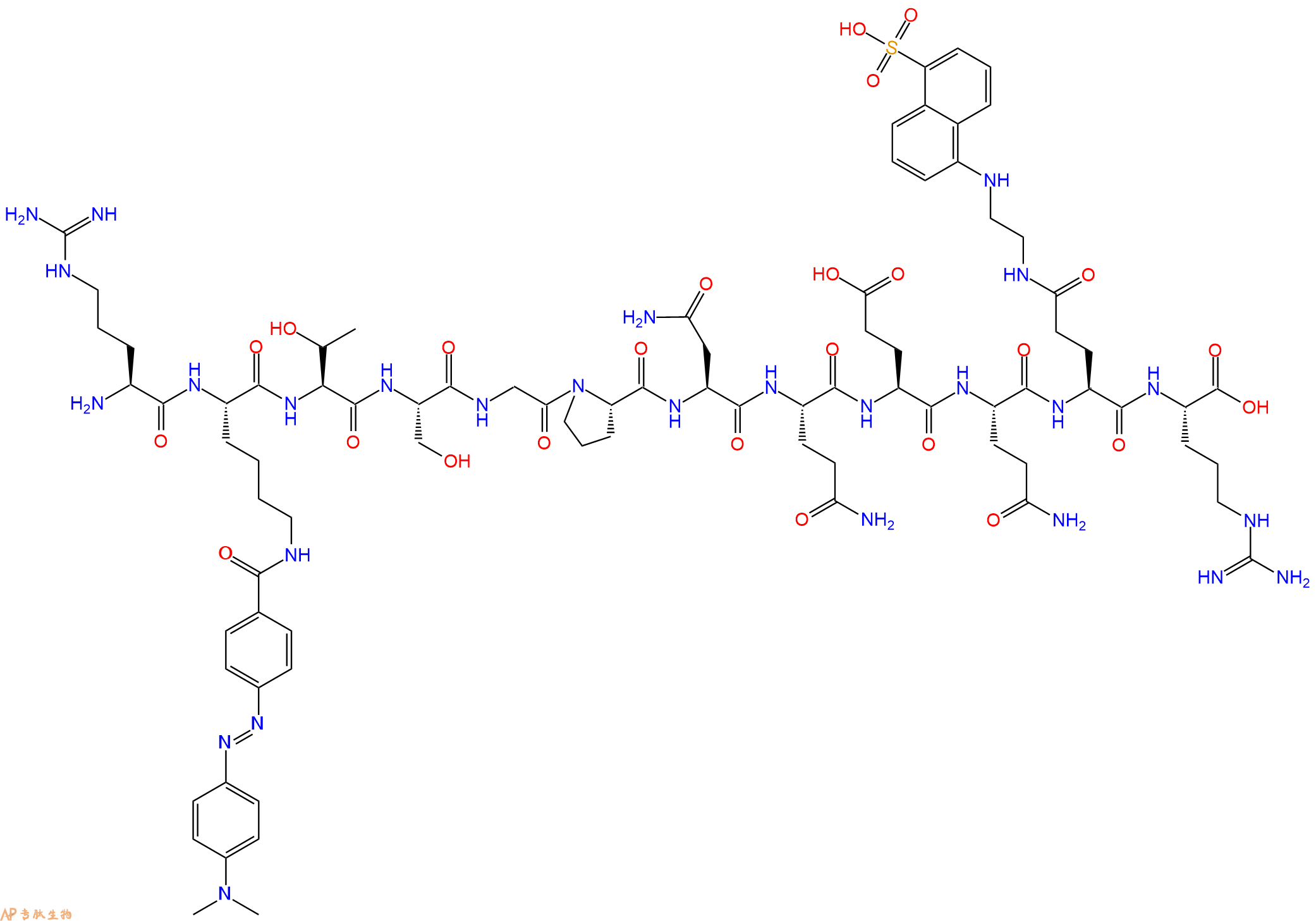 專肽生物產品H2N-Arg-Lys(Dabcyl)-Thr-Ser-Gly-Pro-Asn-Gln-Glu-Gln-Glu(Edans)-Arg-COOH742080-61-1