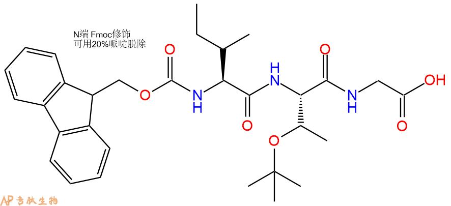 專肽生物產(chǎn)品Fmoc-Ile-Thr(tBu)-Gly-COOH