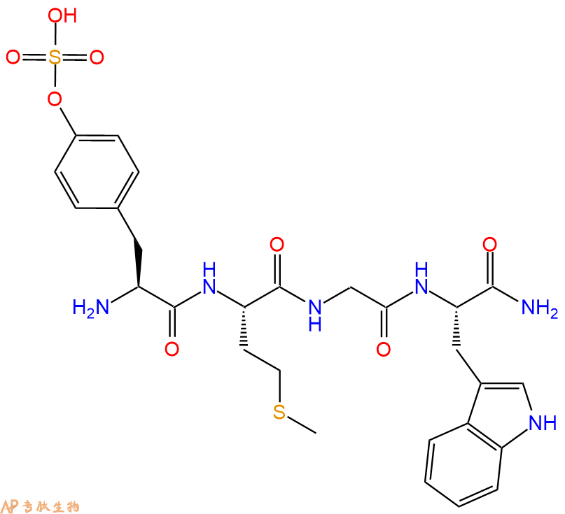 專肽生物產(chǎn)品H2N-Tyr(SO3H)-Met-Gly-Trp-NH2