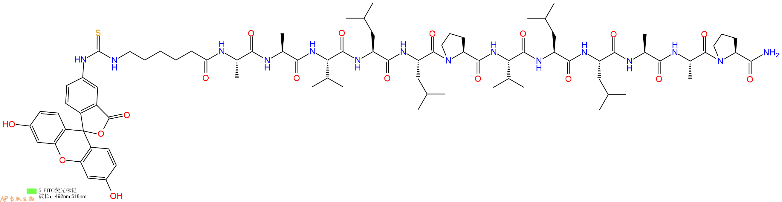 專肽生物產(chǎn)品FITC - LC - MTS