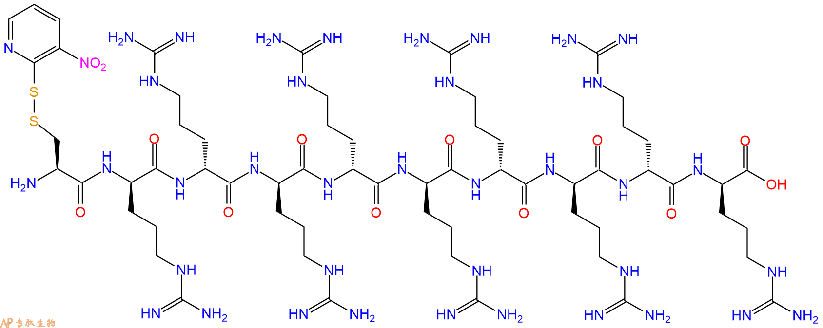 專肽生物產(chǎn)品細(xì)胞穿膜肽Cys(Npys)-(D-Arg)9