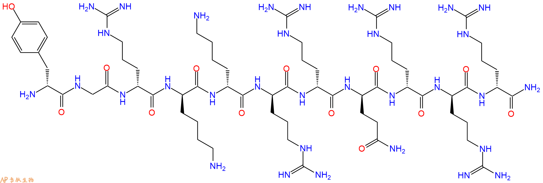 專肽生物產(chǎn)品細(xì)胞穿膜肽D-TAT (47-57)