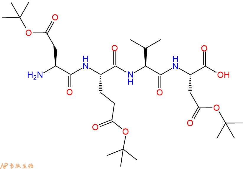 專肽生物產(chǎn)品H2N-Asp(OtBu)-Glu(OtBu)-Val-Asp(OtBu)-OH