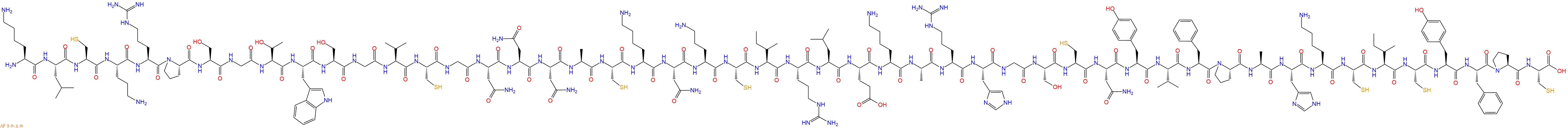 專肽生物產(chǎn)品H2N-Lys-Leu-Cys-Orn-Arg-Pro-Ser-Gly-Thr-Trp-Ser-Gly-Val-Cys-Gly-Asn-Asn-Asn-Ala-Cys-Lys-Asn-Orn-Cys-Ile-Arg-Leu-Glu-Lys-Ala-Arg-His-Gly-Ser-Cys-Asn-Tyr-Val-Phe-Pro-Ala-His-Lys-Cys-Ile-Cys-Tyr-Phe-Pro-Cys-OH