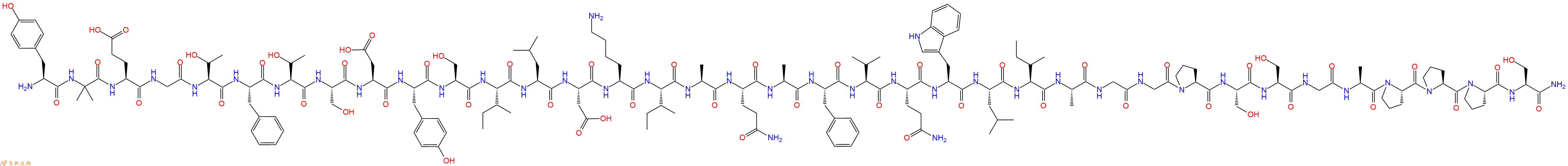 專肽生物產(chǎn)品H2N-Tyr-Aib-Glu-Gly-Thr-Phe-Thr-Ser-Asp-Tyr-Ser-Ile-Leu-Asp-Lys-Ile-Ala-Gln-Ala-Phe-Val-Gln-Trp-Leu-Ile-Ala-Gly-Gly-Pro-Ser-Ser-Gly-Ala-Pro-Pro-Pro-Ser-NH2