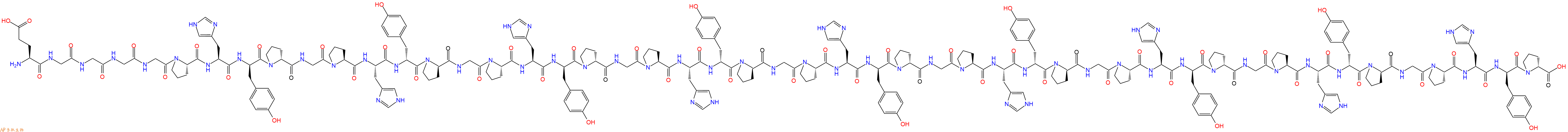 專肽生物產(chǎn)品H2N-Glu-Gly-Gly-Gly-Gly-Pro-His-DTyr-DPro-Gly-Pro-His-DTyr-DPro-Gly-Pro-His-DTyr-DPro-Gly-Pro-His-DTyr-DPro-Gly-Pro-His-DTyr-DPro-Gly-Pro-His-DTyr-DPro-Gly-Pro-His-DTyr-DPro-Gly-Pro-His-DTyr-DPro-Gly-Pro-His-DTyr-DPro-OH