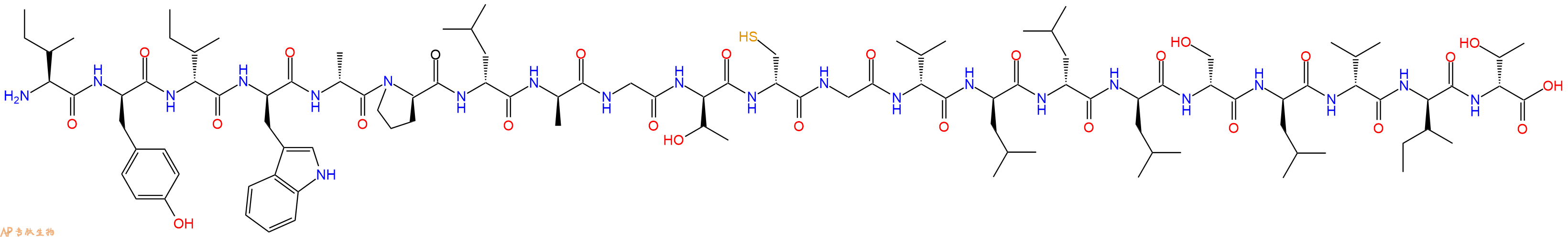 專肽生物產(chǎn)品H2N-Ile-DTyr-DIle-DTrp-DAla-DPro-DLeu-DAla-Gly-DThr-DCys-Gly-DVal-DLeu-DLeu-DLeu-DSer-DLeu-DVal-DIle-DThr-OH