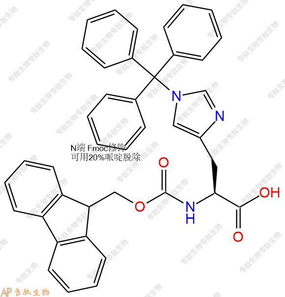 專肽生物產(chǎn)品Fmoc-His(Trt)-OH