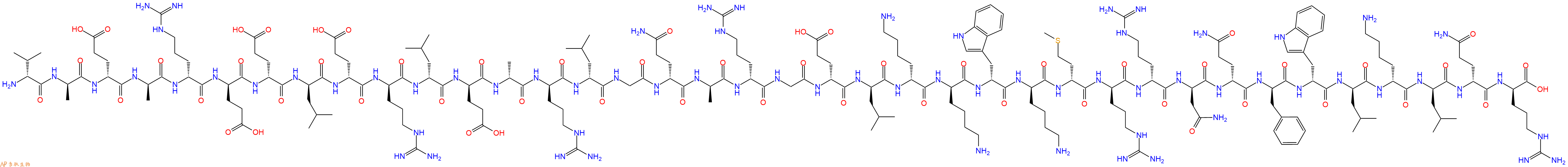 專肽生物產(chǎn)品H2N-DVal-DAla-DGlu-DAla-DArg-DGlu-DGlu-DLeu-DGlu-DArg-DLeu-DGlu-DAla-DArg-DLeu-Gly-DGln-DAla-DArg-Gly-DGlu-DLeu-DLys-DLys-DTrp-DLys-DMet-DArg-DArg-DAsn-DGln-DPhe-DTrp-DLeu-DLys-DLeu-DGln-DArg-OH