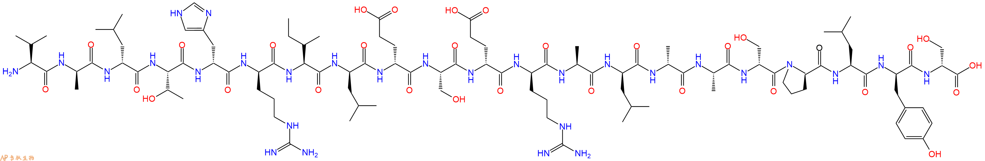 專肽生物產(chǎn)品H2N-Val-DAla-DLeu-Thr-DHis-DArg-Ile-DLeu-DGlu-Ser-DGlu-DArg-Ala-DLeu-DAla-Ala-DSer-DPro-Leu-DTyr-DSer-OH