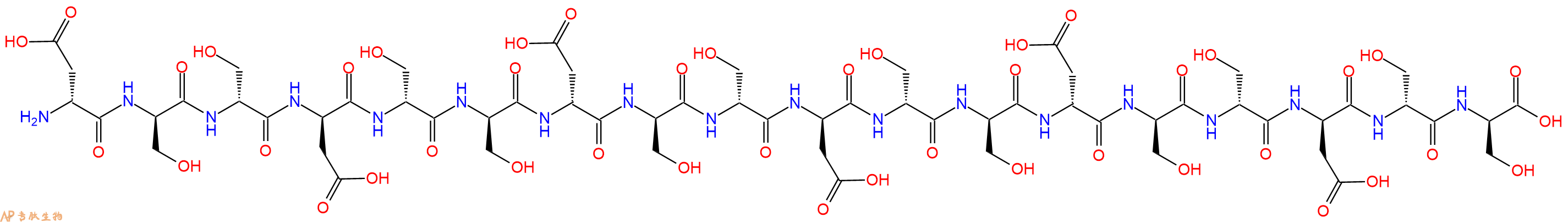 專肽生物產(chǎn)品H2N-DAsp-DSer-DSer-DAsp-DSer-DSer-DAsp-DSer-DSer-DAsp-DSer-DSer-DAsp-DSer-DSer-DAsp-DSer-DSer-OH