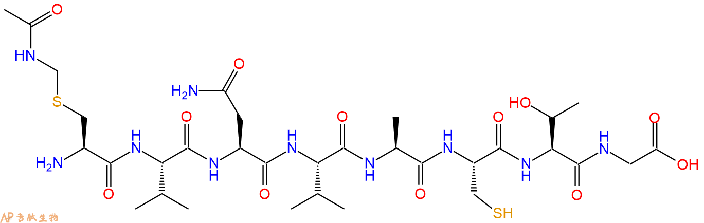 專肽生物產(chǎn)品H2N-Cys(Acm)-Val-Asn-Val-Ala-Cys-Thr-Gly-OH