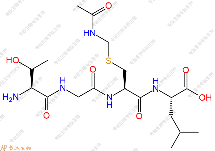 專(zhuān)肽生物產(chǎn)品H2N-Thr-Gly-Cys(Acm)-Leu-OH