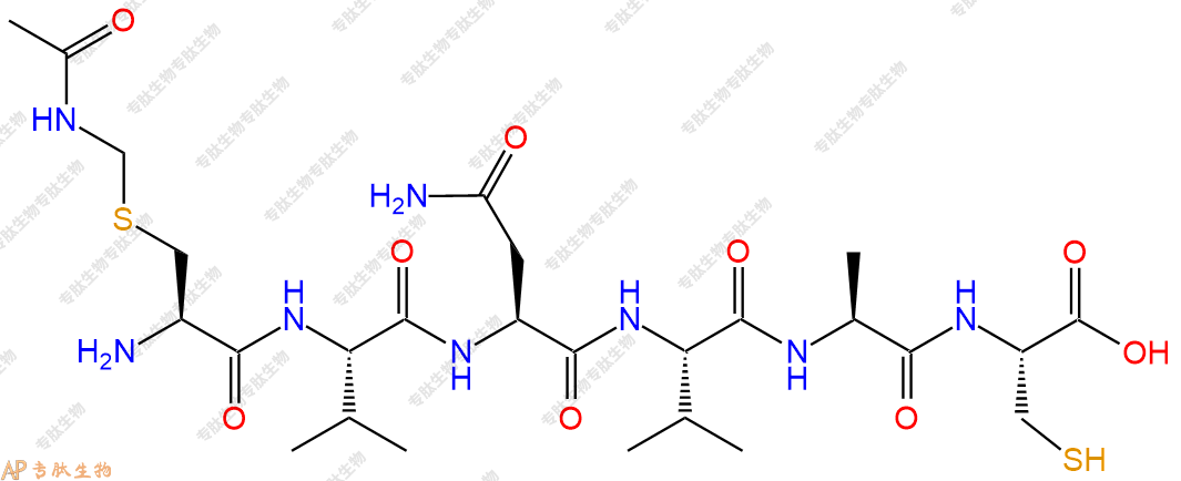 專肽生物產(chǎn)品H2N-Cys(Acm)-Val-Asn-Val-Ala-Cys-OH