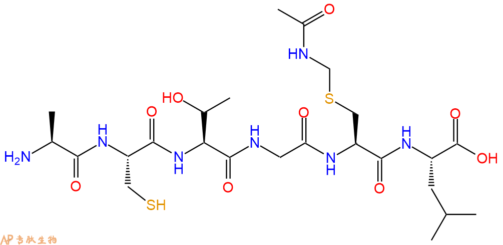 專肽生物產(chǎn)品H2N-Ala-Cys-Thr-Gly-Cys(Acm)-Leu-OH