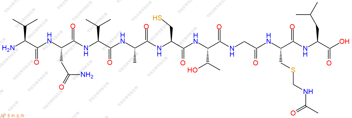 專肽生物產(chǎn)品H2N-Val-Asn-Val-Ala-Cys-Thr-Gly-Cys(Acm)-Leu-OH