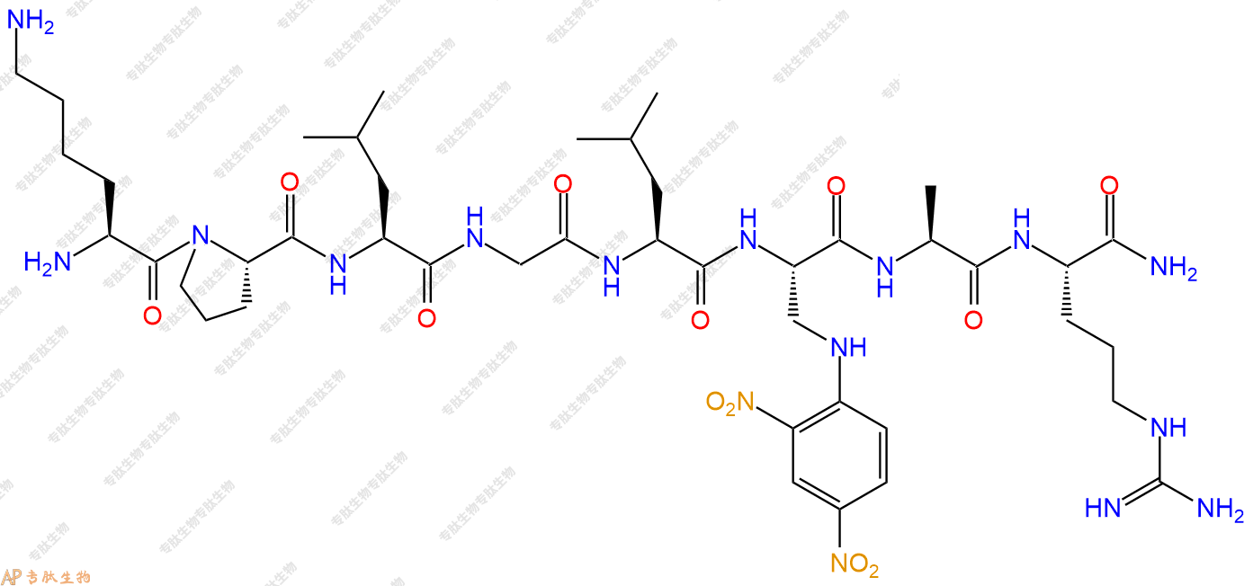 專肽生物產(chǎn)品H2N-Lys-Pro-Leu-Gly-Leu-Dap(Dnp)-Ala-Arg-NH2