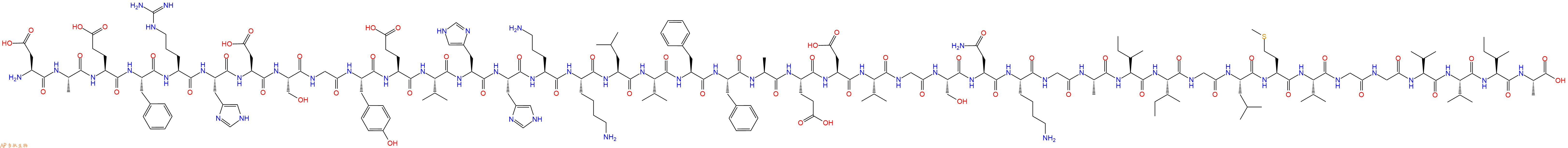 專肽生物產品H2N-Asp-Ala-Glu-Phe-Arg-His-Asp-Ser-Gly-Tyr-Glu-Val-His-His-Orn-Lys-Leu-Val-Phe-Phe-Ala-Glu-Asp-Val-Gly-Ser-Asn-Lys-Gly-Ala-Ile-Ile-Gly-Leu-Met-Val-Gly-Gly-Val-Val-Ile-Ala-OH