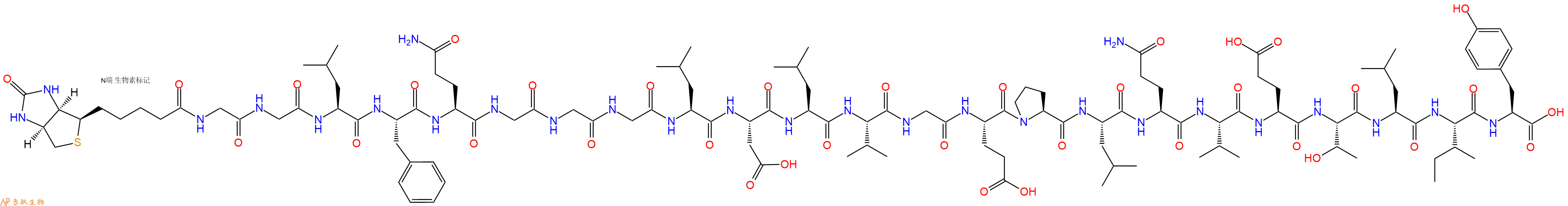 專肽生物產(chǎn)品Biotinyl-Gly-Gly-Leu-Phe-Gln-Gly-Gly-Gly-Leu-Asp-Leu-Val-Gly-Glu-Pro-Leu-Gln-Val-Glu-Thr-Leu-Ile-Tyr-OH