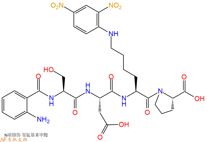 專肽生物產(chǎn)品Abz-Ser-Asp-Lys(Dnp)-Pro-OH