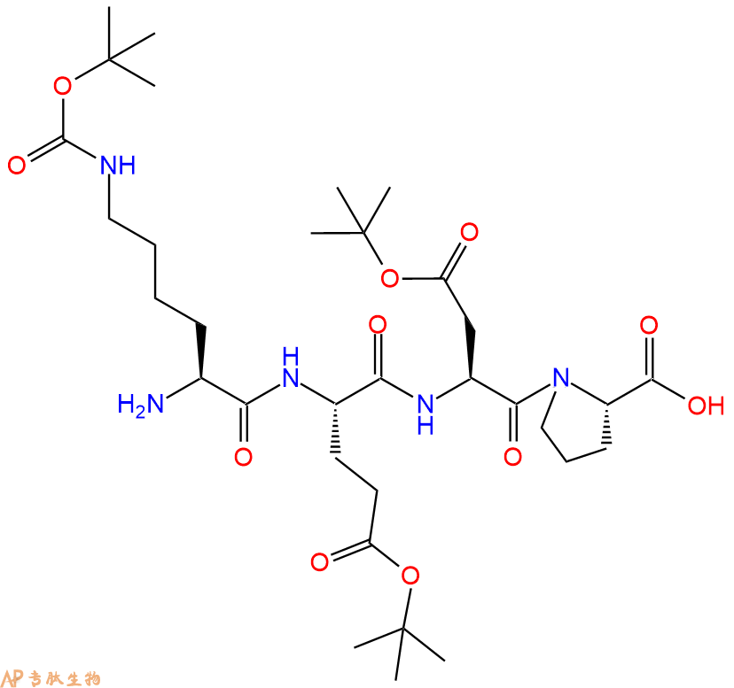 專肽生物產(chǎn)品H2N-Lys(Boc)-Glu(OtBu)-Asp(OtBu)-Pro-OH