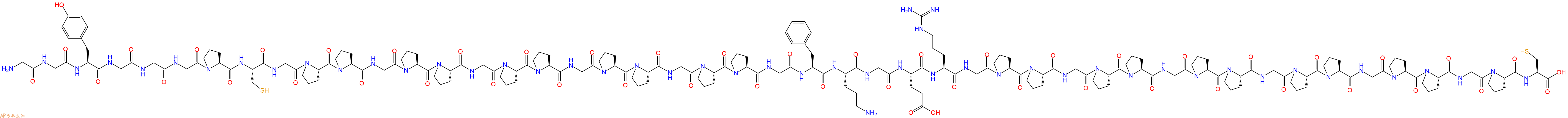 專肽生物產(chǎn)品H2N-Gly-Gly-Tyr-Gly-Gly-Gly-Pro-Cys-Gly-Pro-Pro-Gly-Pro-Pro-Gly-Pro-Pro-Gly-Pro-Pro-Gly-Pro-Pro-Gly-Phe-Orn-Gly-Glu-Arg-Gly-Pro-Pro-Gly-Pro-Pro-Gly-Pro-Pro-Gly-Pro-Pro-Gly-Pro-Pro-Gly-Pro-Cys-OH