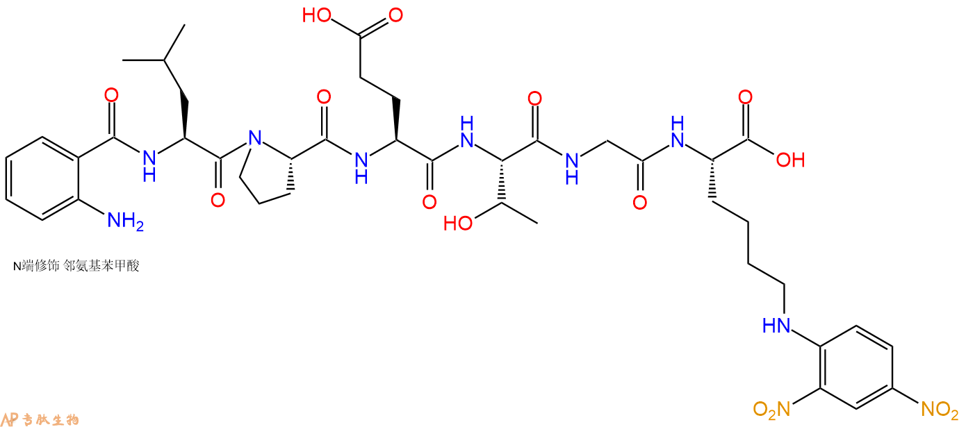 專肽生物產(chǎn)品Abz-Leu-Pro-Glu-Thr-Gly-Lys(Dnp)-OH