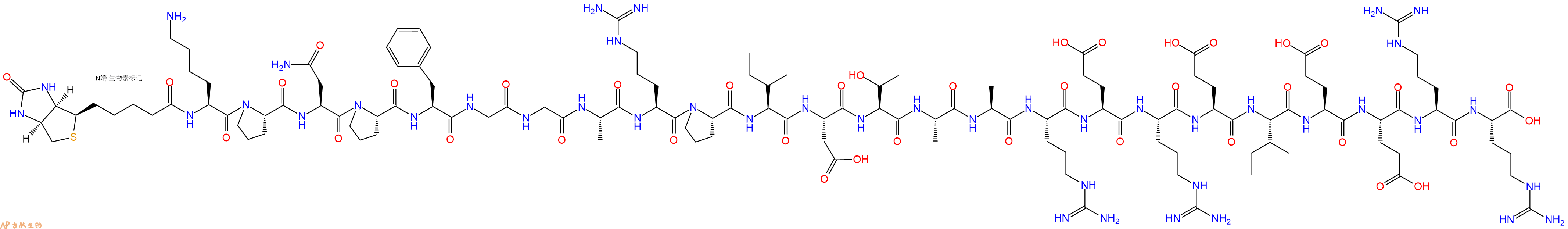 專肽生物產(chǎn)品Biotinyl-Lys-Pro-Asn-Pro-Phe-Gly-Gly-Ala-Arg-Pro-Ile-Asp-Thr-Ala-Ala-Arg-Glu-Arg-Glu-Ile-Glu-Glu-Arg-Arg-OH