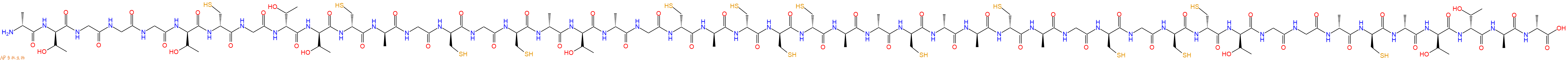 專肽生物產(chǎn)品H2N-DAla-DThr-Gly-Gly-Gly-DThr-DCys-Gly-DThr-DThr-DCys-DAla-Gly-DCys-Gly-DCys-DAla-DThr-DAla-Gly-DCys-DAla-DCys-DCys-DCys-DAla-DAla-DCys-DAla-DAla-DCys-DAla-Gly-DCys-Gly-DCys-DCys-DThr-Gly-Gly-DAla-DCys-DAla-DThr-DThr-DAla-DAla-OH