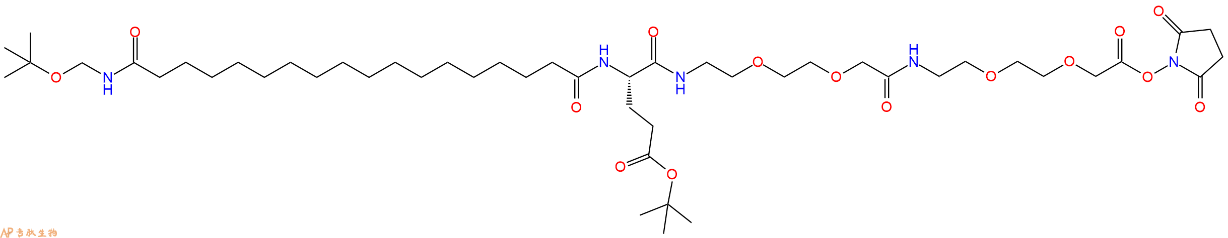 專肽生物產(chǎn)品OtBu-C18-Glu(OtBu)-AEEA-AEEA-NHS、tBuO-Ste-Glu(OtBu)-AEEA-AEEA-OSU1118767-15-9