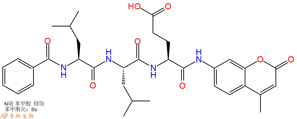 專肽生物產(chǎn)品Benzoyl-Leu-Leu-Glu-AMC