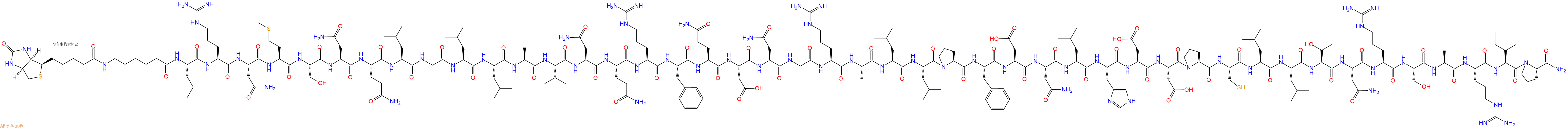 專肽生物產(chǎn)品Biotinyl-Ahx-Leu-Arg-Asn-Met-Ser-Asn-Gln-Leu-Gly-Leu-Leu-Ala-Val-Asn-Gln-Arg-Phe-Gln-Asp-Asn-Gly-Arg-Ala-Leu-Leu-Pro-Phe-Asp-Asn-Leu-His-Asp-Asp-Pro-Cys-Leu-Leu-Thr-Asn-Arg-Ser-Ala-Arg-Ile-Pro-CONH2