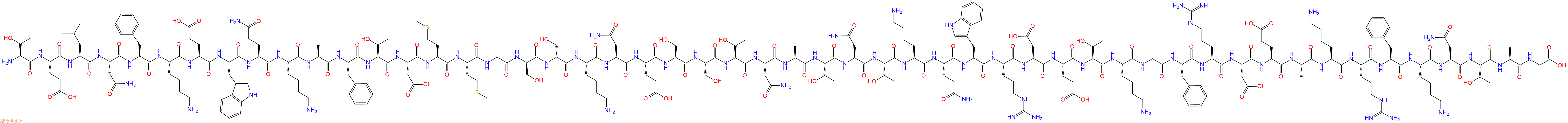 專肽生物產(chǎn)品H2N-Thr-Glu-Leu-Asn-Phe-Lys-Glu-Trp-Gln-Lys-Ala-Phe-Thr-Asp-Met-Met-Gly-DSer-DSer-Lys-Asn-Glu-Ser-Ser-Thr-Asn-Ala-Thr-Asn-Thr-Lys-Gln-Trp-Arg-Asp-Glu-Thr-Lys-Gly-Phe-Arg-Asp-Glu-Ala-Lys-Arg-Phe-Lys-Asn-Thr-Ala-Gly-OH