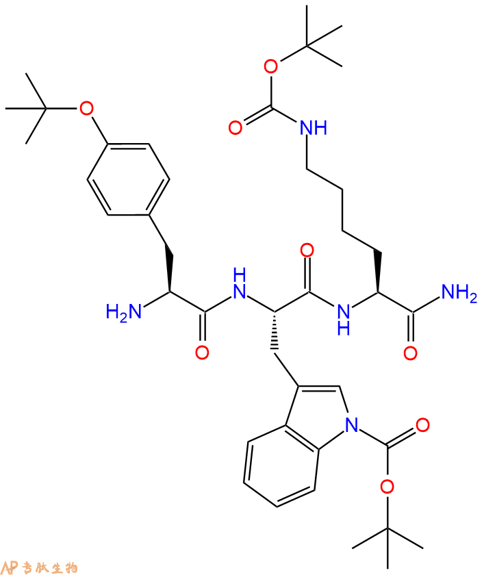 專肽生物產(chǎn)品H2N-Tyr(tBu)-Trp(Boc)-Lys(Boc)-CONH2