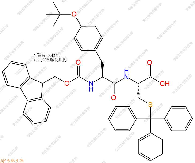 專肽生物產(chǎn)品Fmoc-Tyr(tBu)-Cys(Trt)-OH